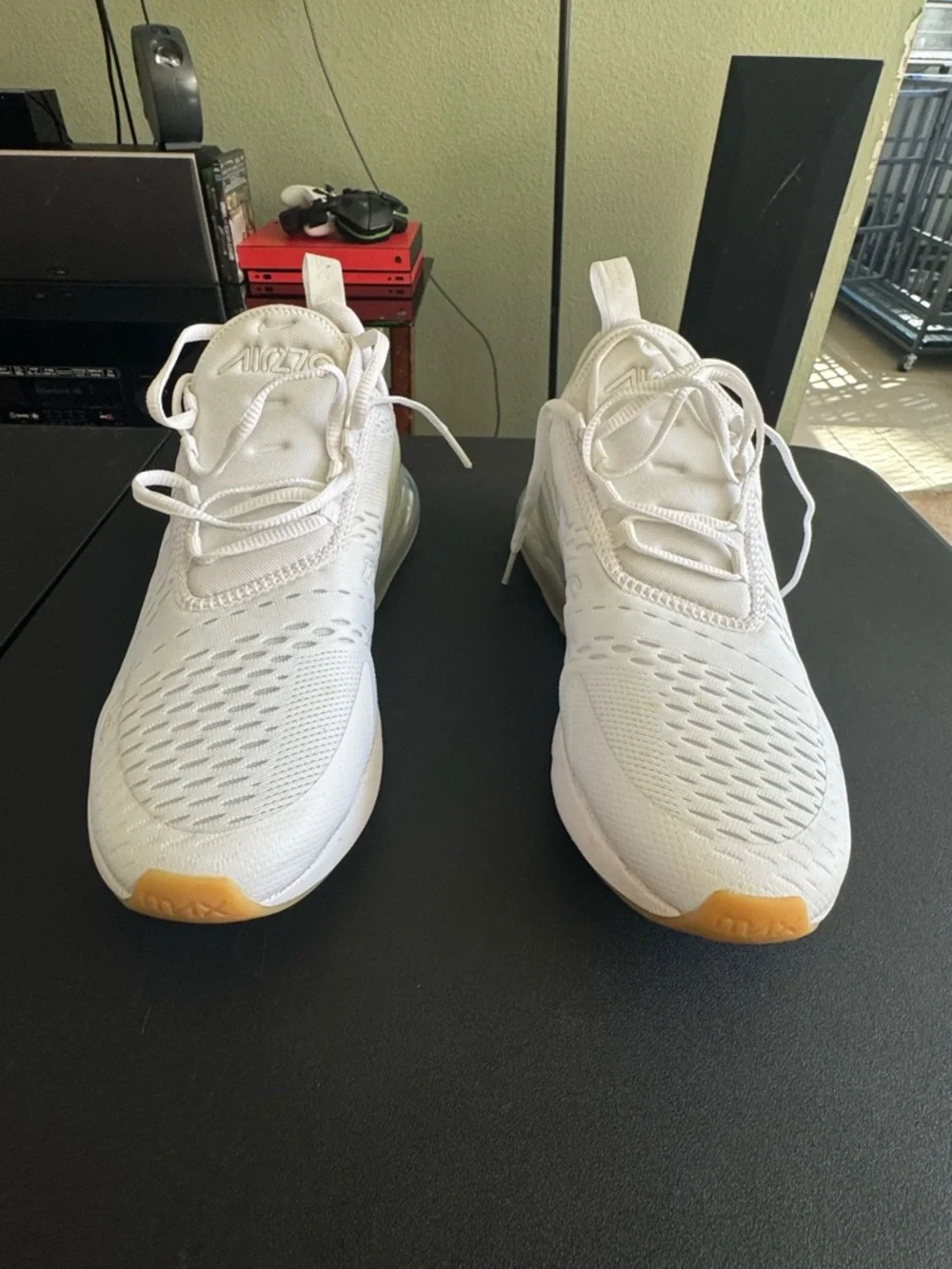 Nike White Air270 Mesh Sneakers with Gum Tip - Picture 2 of 6